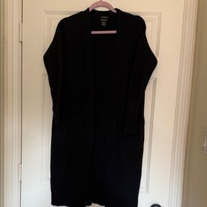Nordstroms Halogen Women's Black Open Cardigan
